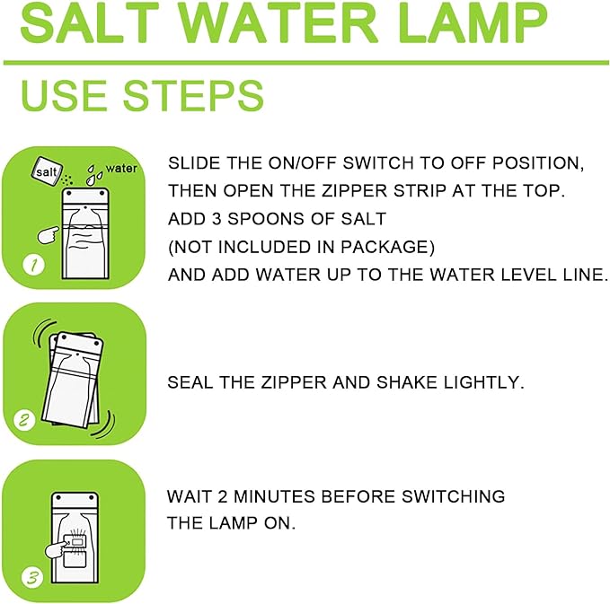 Salt and Water LED Lamp